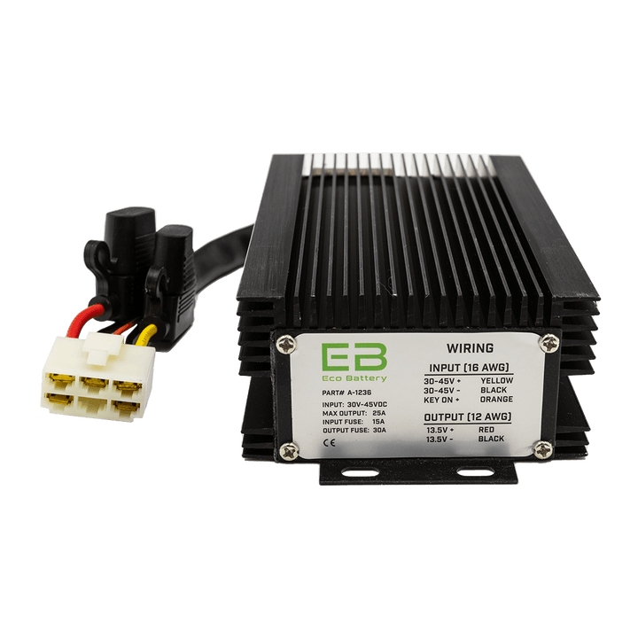Eco Battery 36 Volt 13.5 Volt 25 Amp DC-DC 12V Converter 35V-45V Input Voltage