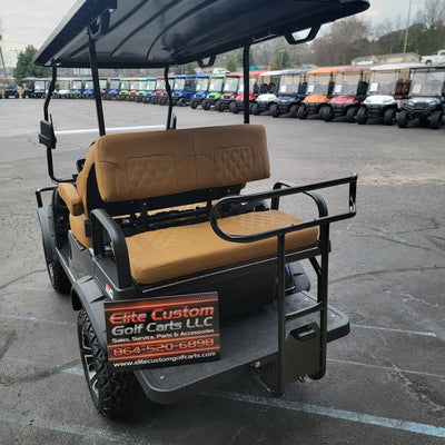 Club Car Golf Cart Legacy Series Premium Double Diamond Stich Seats w/Armrest Peanut Butter Brown fits Club Car Golf Carts