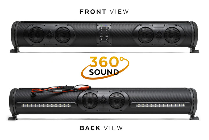 ECOXGEAR Sound Extreme SED32 Amplified Powersports Bluetooth 8 Speaker Soundbar Waterproof Sandproof with LED Lighting 500 Watts of Peak Power