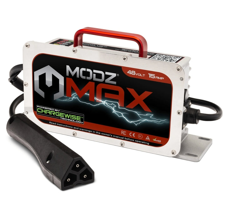 MODZ® MAX48 15 AMP EZGO RXV &amp; TXT48 BATTERY CHARGER FOR 48 VOLT GOLF CARTS