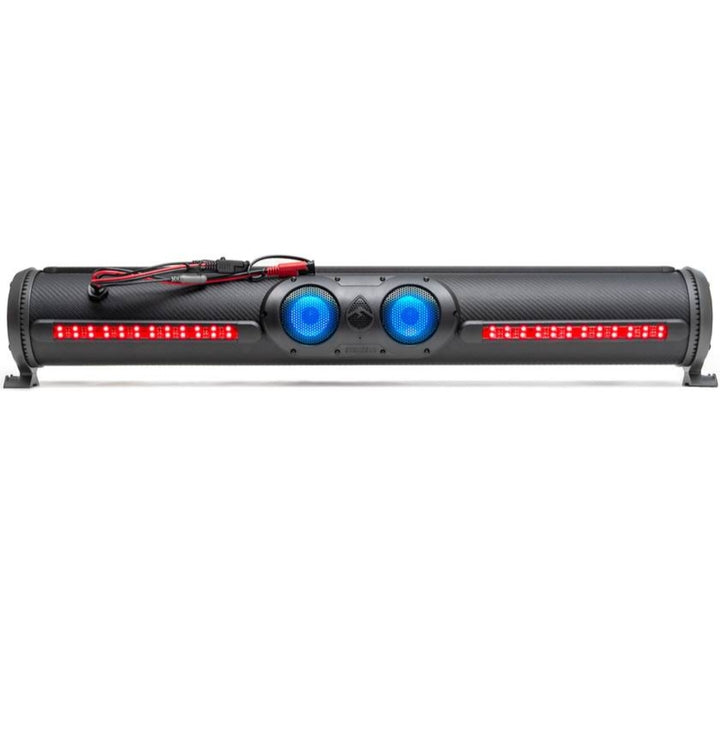 ECOXGEAR Sound Extreme SED32 Amplified Powersports Bluetooth 8 Speaker Soundbar Waterproof Sandproof with LED Lighting 500 Watts of Peak Power
