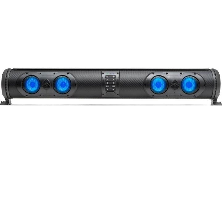 ECOXGEAR Sound Extreme SED32 Amplified Powersports Bluetooth 8 Speaker Soundbar Waterproof Sandproof with LED Lighting 500 Watts of Peak Power