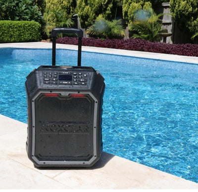 ECOXGEAR EcoBoulder MAX Rugged Waterproof Floating Portable Bluetooth Wireless 120-Watt Smart Speaker with Party Lights