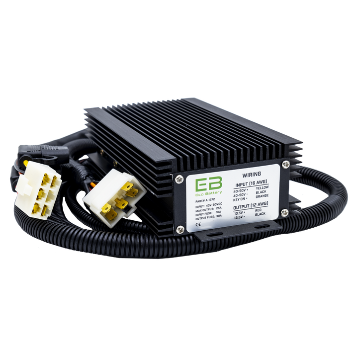 Eco Battery 48-72 Volt to 13.5 Volt 25 Amp Converter Input is Voltage 40V-90V