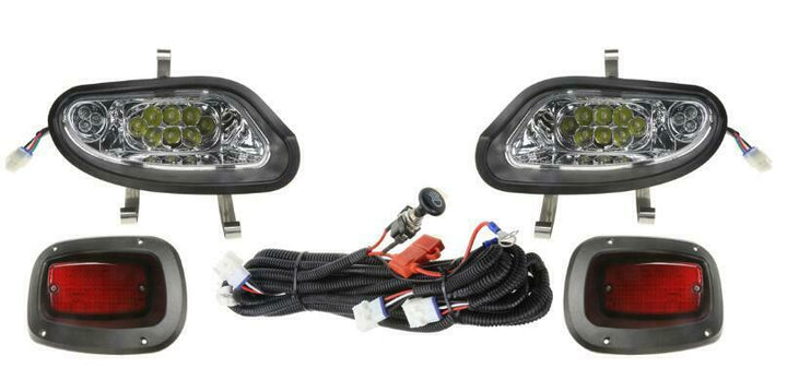EZGO TXT Golf Cart LED Headlight &amp; Taillight Kit 2014+ Gas and Electric